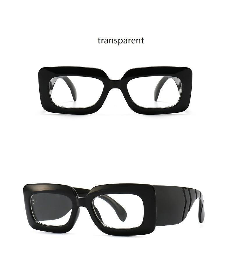 Oversized Square Sunglasses – Snake Pattern Frame Unisex