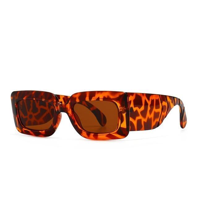 Oversized Square Sunglasses – Snake Pattern Frame Unisex