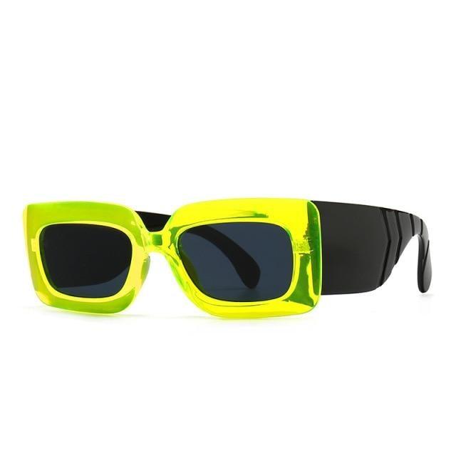 Oversized Square Sunglasses – Snake Pattern Frame Unisex