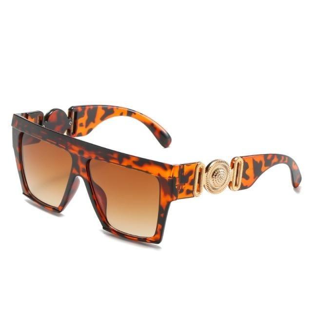 Flat Top Oversized Square Sunglasses – Vintage Women
