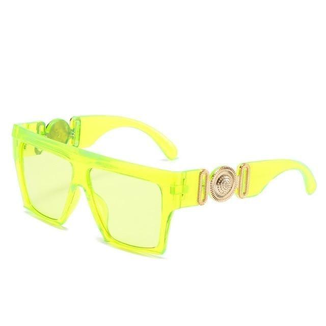 Flat Top Oversized Square Sunglasses – Vintage Women