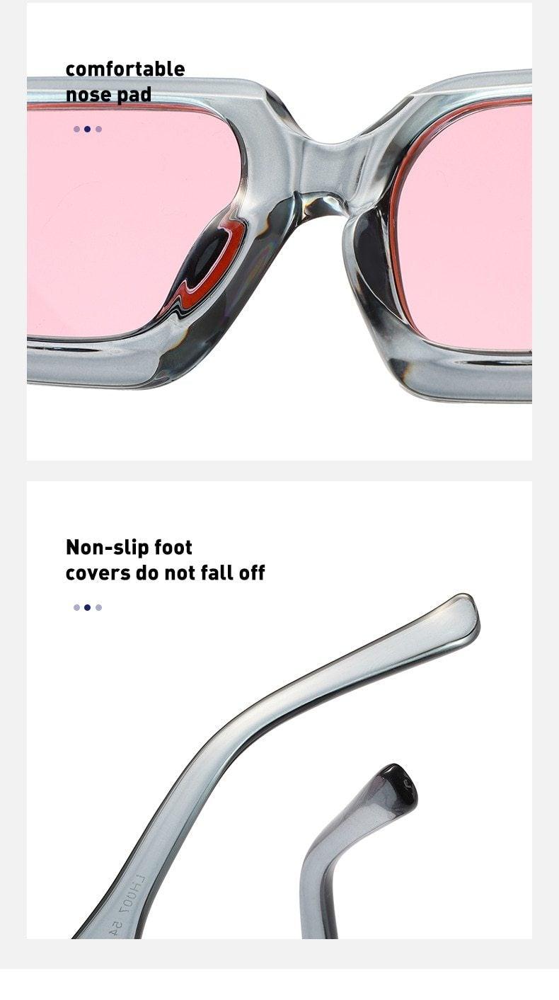 Hip Hop Square Sunglasses – Retro Branded Small Frame Women's