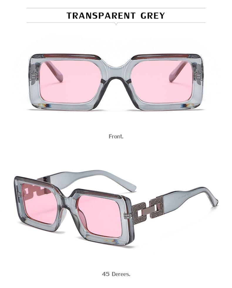 Hip Hop Square Sunglasses – Retro Branded Small Frame Women's