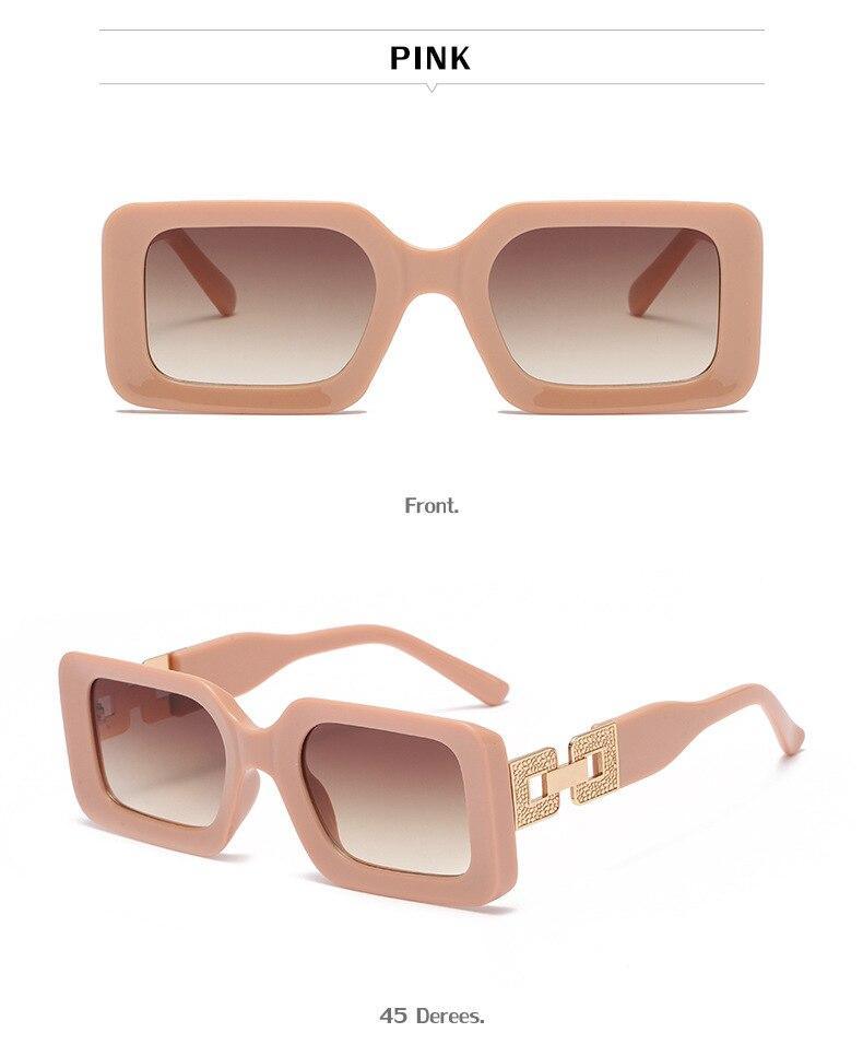 Hip Hop Square Sunglasses – Retro Branded Small Frame Women's