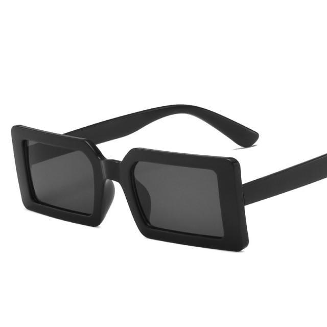 Vintage Brown Rectangle Sunglasses – Retro Colorful Women's Eyewear