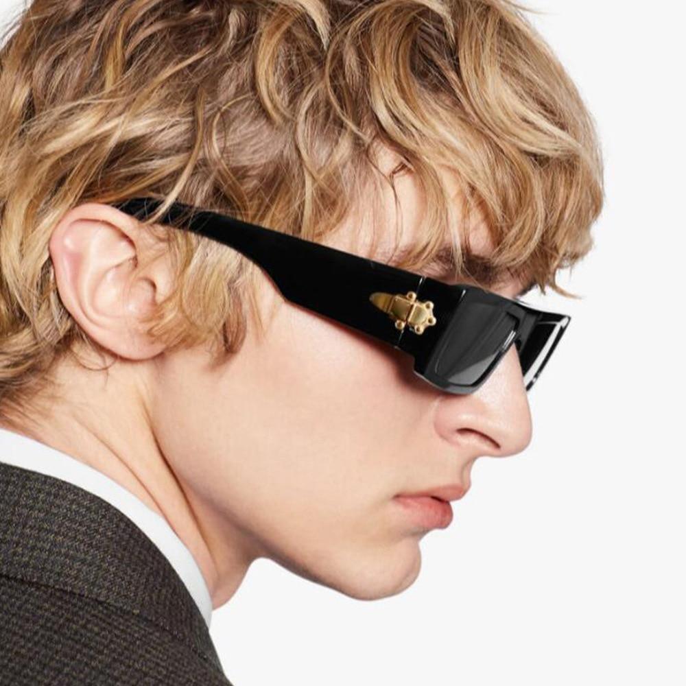 Retro Rectangle Driving Sunglasses – 90s Narrow Square Frame Unisex