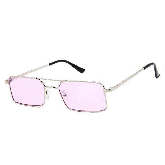 Retro Summer Rectangle Sunglasses – Lightweight Metal Frame Women's