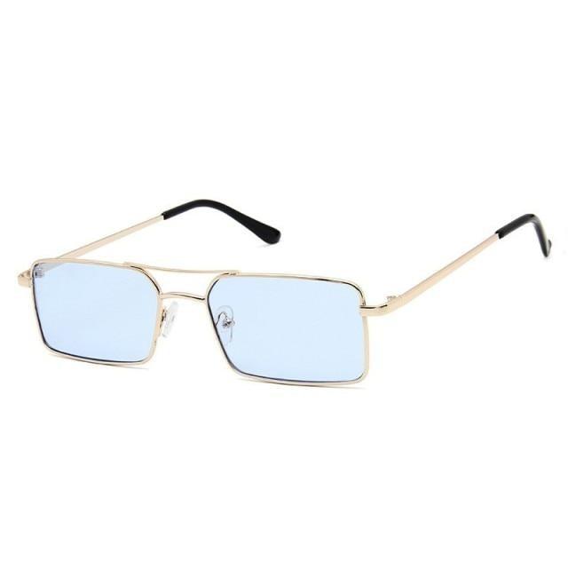 Retro Summer Rectangle Sunglasses – Lightweight Metal Frame Women's