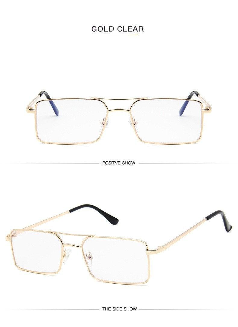 Retro Summer Rectangle Sunglasses – Lightweight Metal Frame Women's