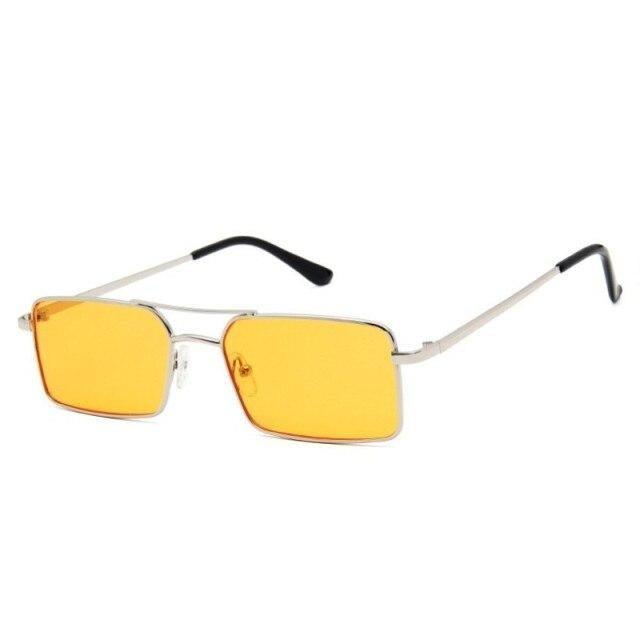 Retro Summer Rectangle Sunglasses – Lightweight Metal Frame Women's
