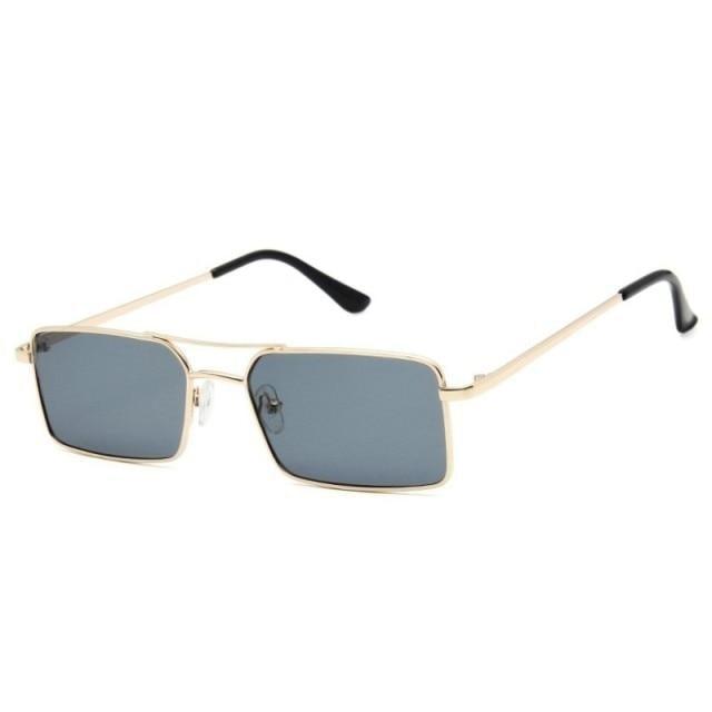 Retro Summer Rectangle Sunglasses – Lightweight Metal Frame Women's