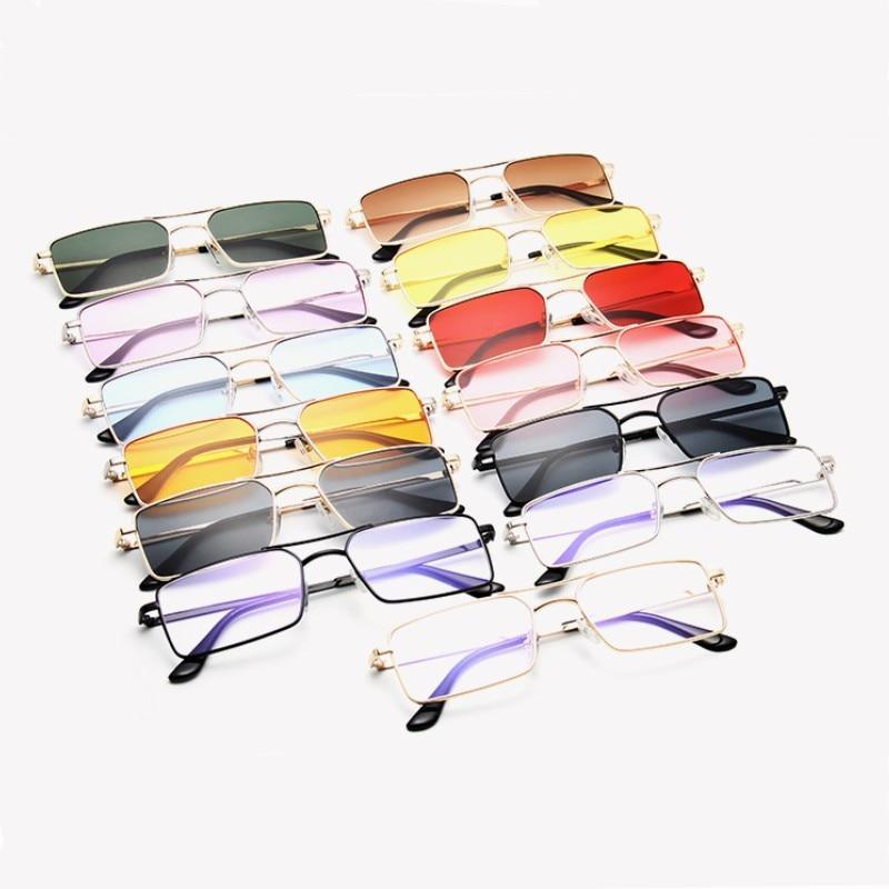 Retro Summer Rectangle Sunglasses – Lightweight Metal Frame Women's