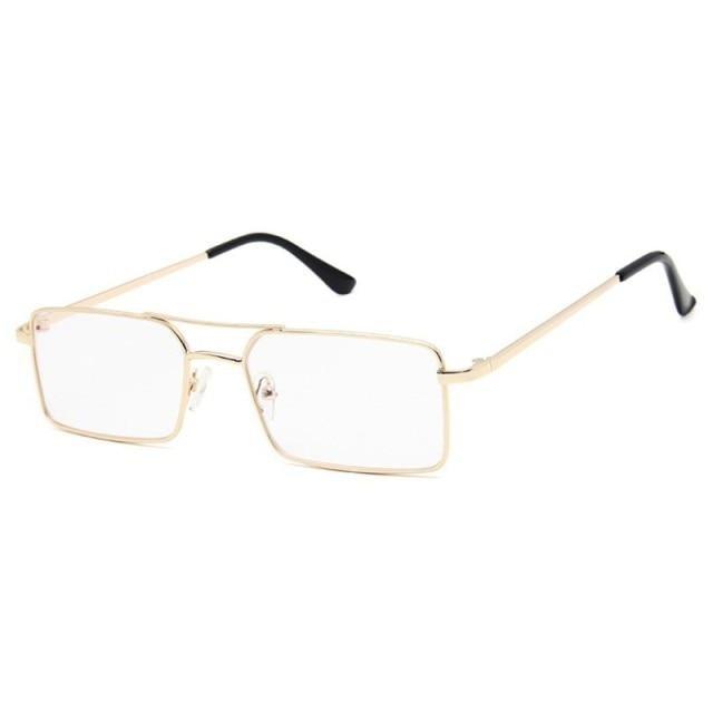 Retro Summer Rectangle Sunglasses – Lightweight Metal Frame Women's
