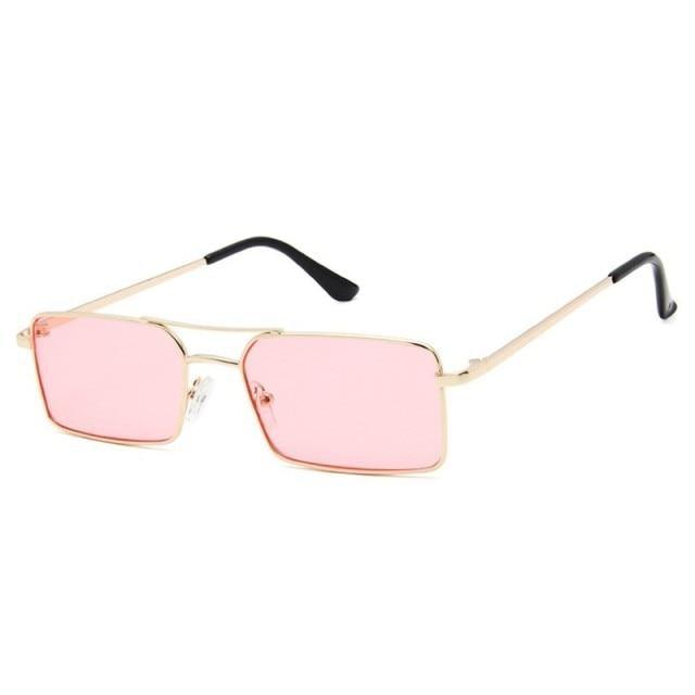 Retro Summer Rectangle Sunglasses – Lightweight Metal Frame Women's