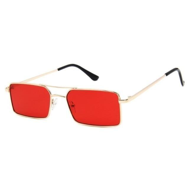 Retro Summer Rectangle Sunglasses – Lightweight Metal Frame Women's