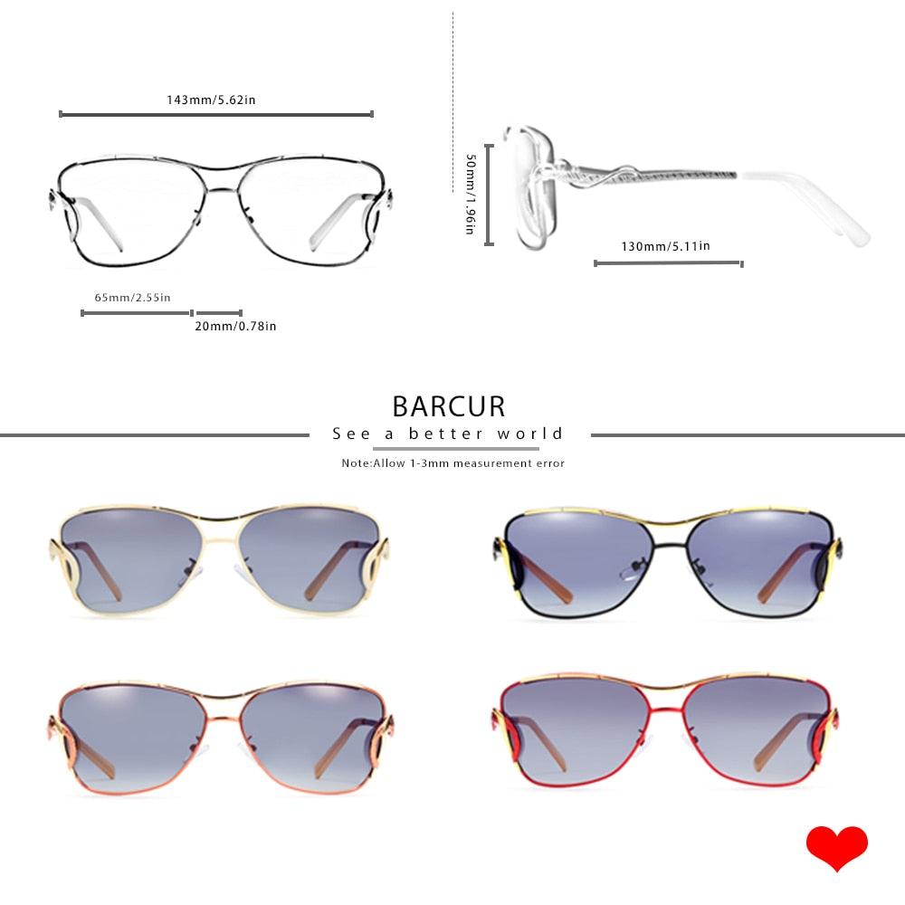 BARCUR Oversized Square Polarized Sunglasses Women