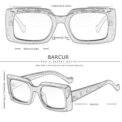 BARCUR Retro Square Polarized Sunglasses Men & Women – UV400