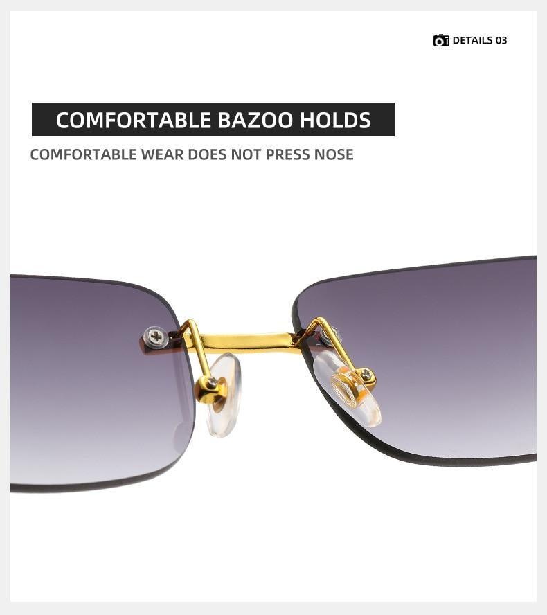 Vintage Square Metal Frame Sunglasses – UV400 Anti Blue Light