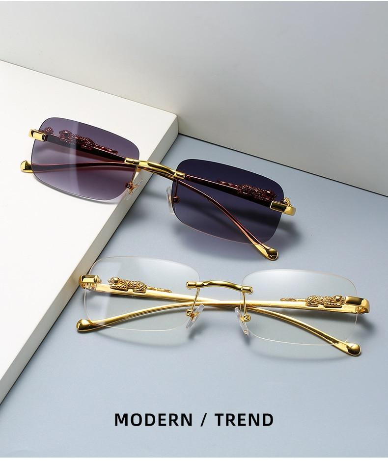 Vintage Square Metal Frame Sunglasses – UV400 Anti Blue Light