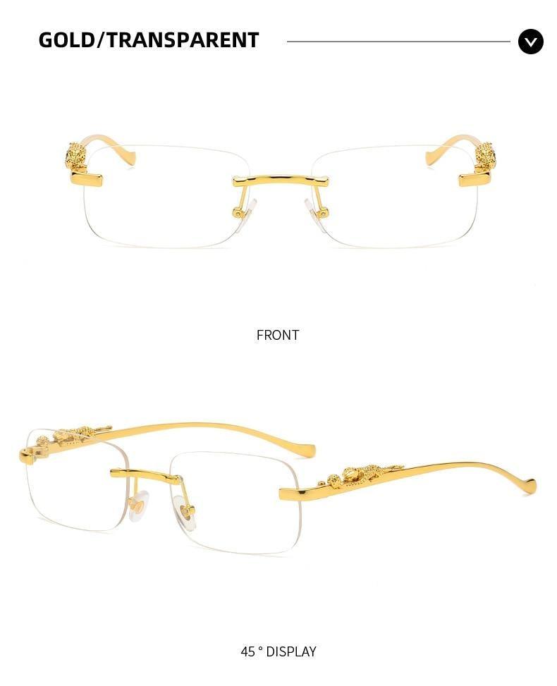 Vintage Square Metal Frame Sunglasses – UV400 Anti Blue Light