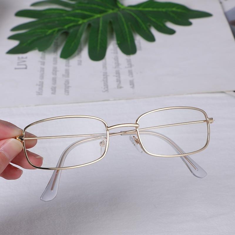 Slender Square Sunglasses – Retro Metal Frame Vintage Unisex