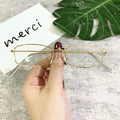 Slender Square Sunglasses – Retro Metal Frame Vintage Unisex