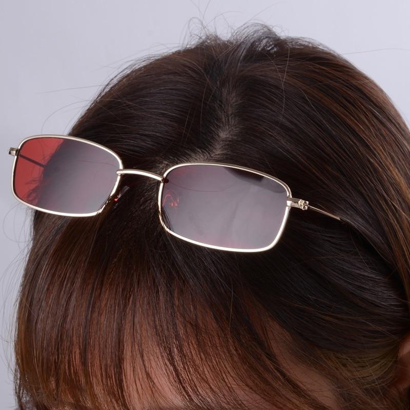 Slender Square Sunglasses – Retro Metal Frame Vintage Unisex
