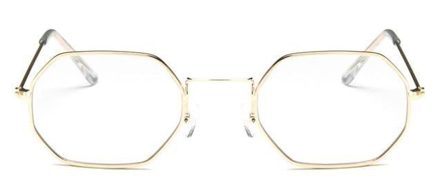 Small Polygon Polarized Sunglasses – Mirrored Metal Frame Unisex