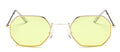 Small Polygon Polarized Sunglasses – Mirrored Metal Frame Unisex