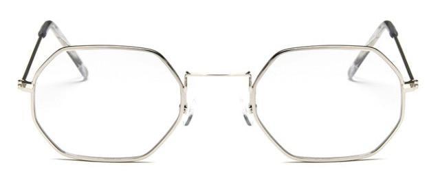 Small Polygon Polarized Sunglasses – Mirrored Metal Frame Unisex