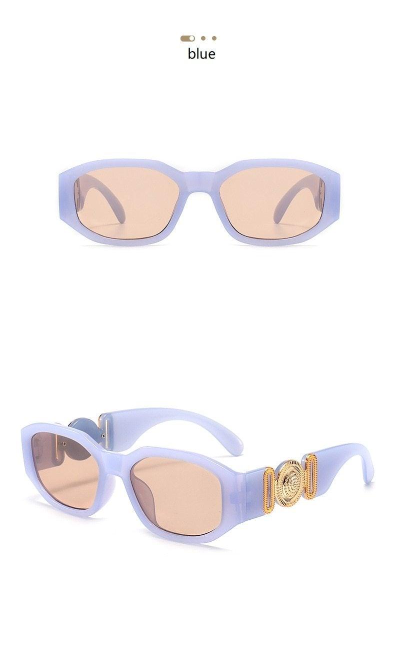 Small Rectangle Sunglasses – Retro Vintage Travel Shades Unisex