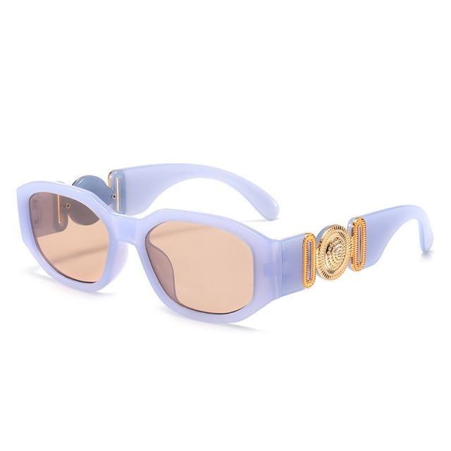 Small Rectangle Sunglasses – Retro Vintage Travel Shades Unisex