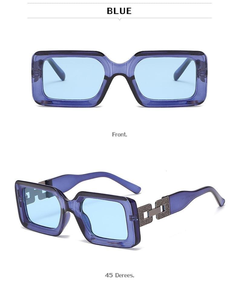 Hip Hop Square Sunglasses – Retro Branded Small Frame Women's