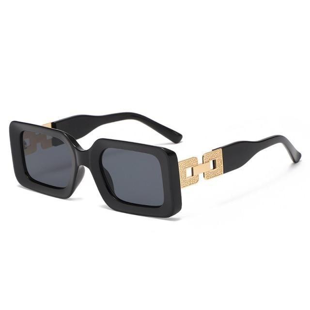 Hip Hop Square Sunglasses – Retro Branded Small Frame Women's