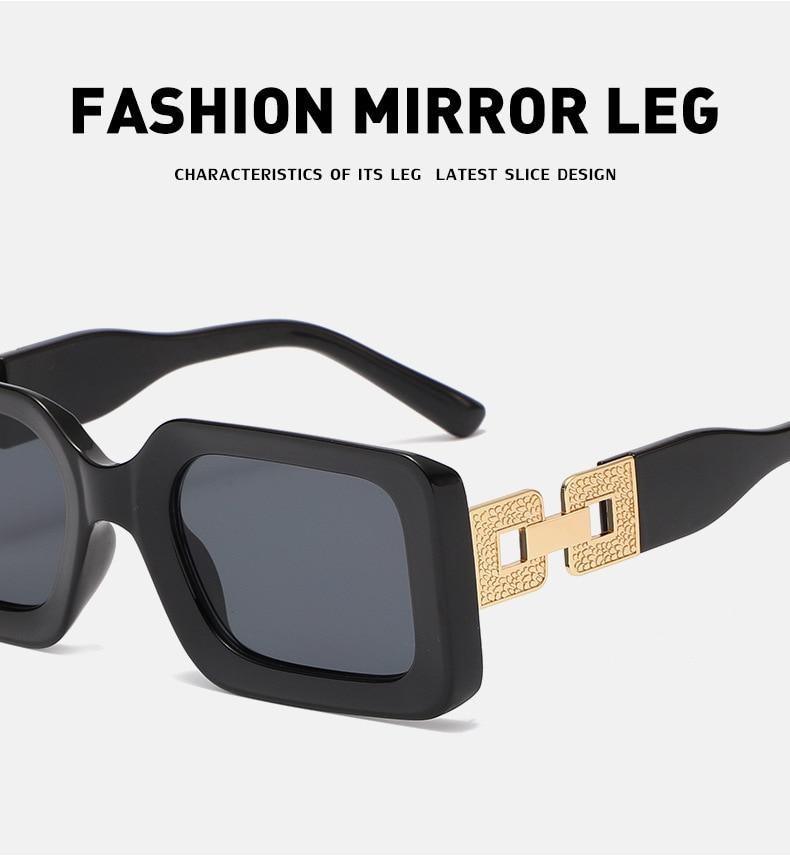 Hip Hop Square Sunglasses – Retro Branded Small Frame Women's