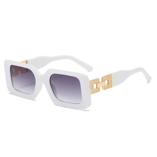Hip Hop Square Sunglasses – Retro Branded Small Frame Women's