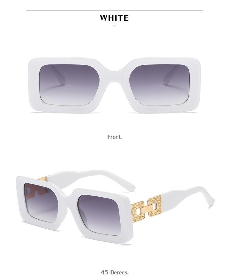 Hip Hop Square Sunglasses – Retro Branded Small Frame Women's