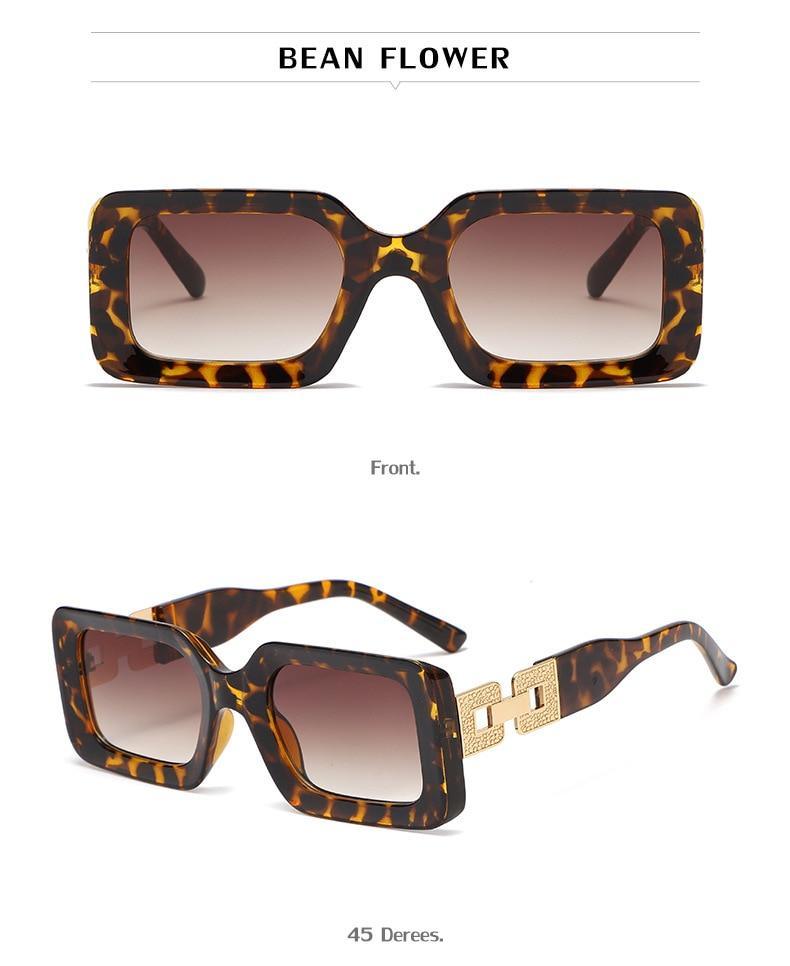 Hip Hop Square Sunglasses – Retro Branded Small Frame Women's