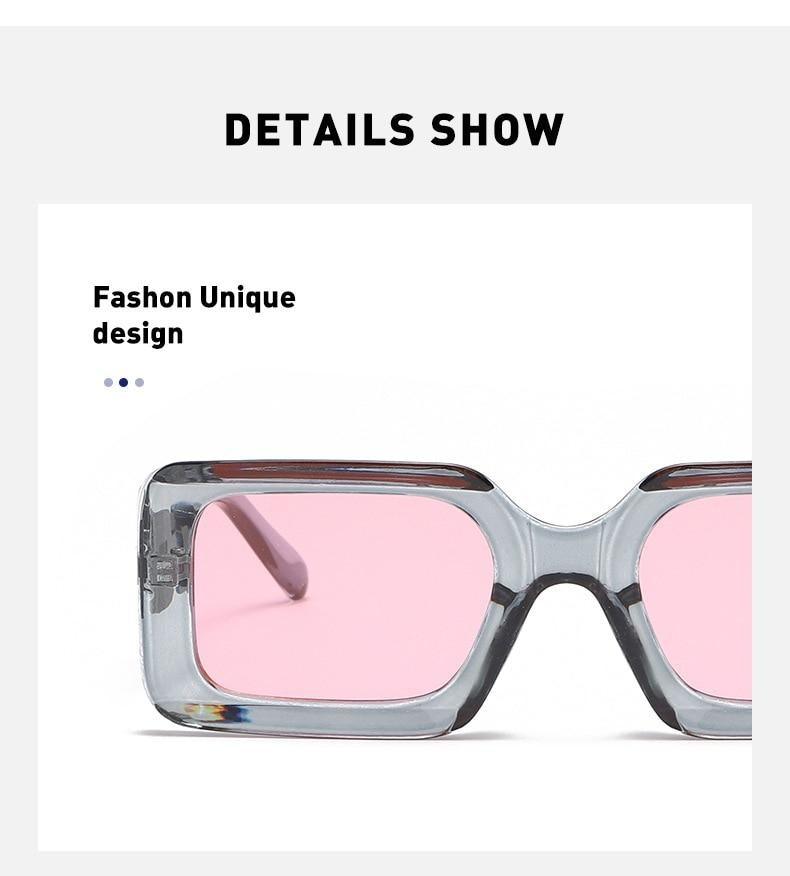 Hip Hop Square Sunglasses – Retro Branded Small Frame Women's