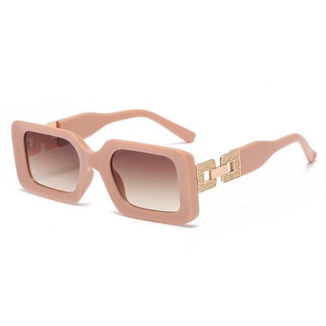 Hip Hop Square Sunglasses – Retro Branded Small Frame Women's
