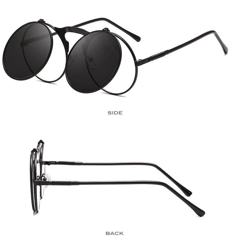 Flip Double Lens Sunglasses for Men & Women – Alloy Frame