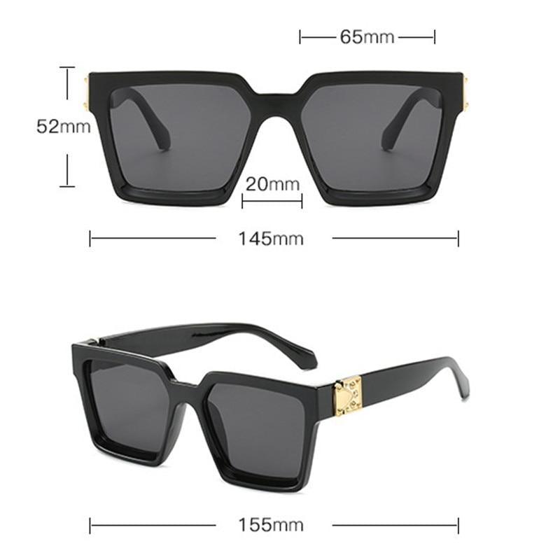Oversized Square Sunglasses for Women – Tinted Glitter Shades