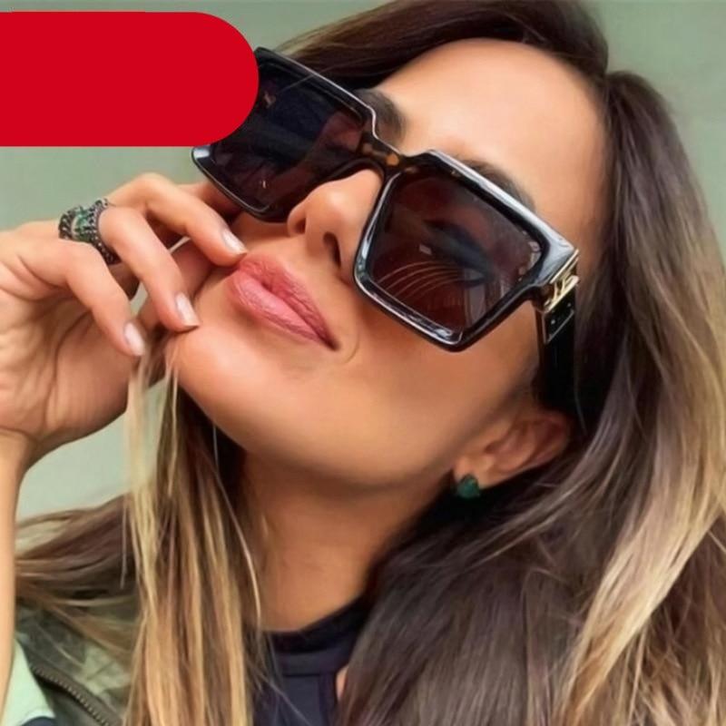 Oversized Square Sunglasses for Women – Tinted Glitter Shades