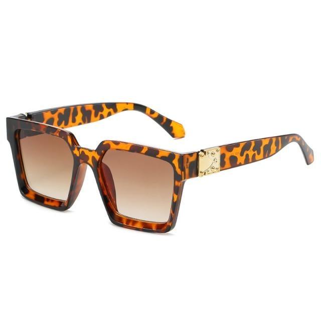Oversized Square Sunglasses for Women – Tinted Glitter Shades