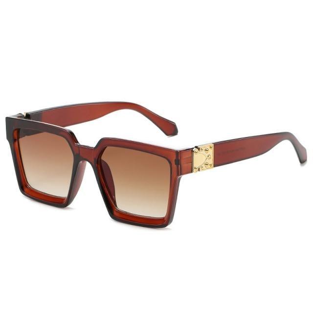 Oversized Square Sunglasses for Women – Tinted Glitter Shades