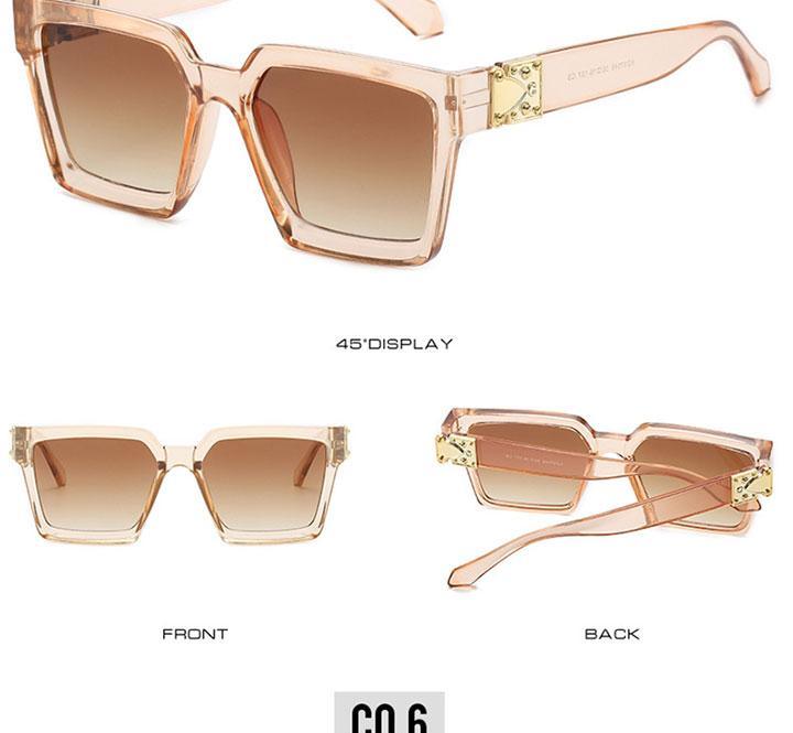 Oversized Square Sunglasses for Women – Tinted Glitter Shades