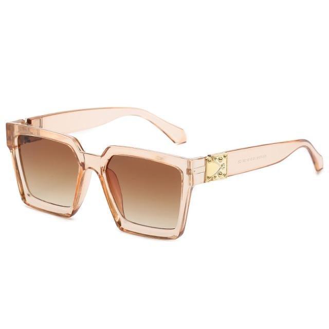 Oversized Square Sunglasses for Women – Tinted Glitter Shades