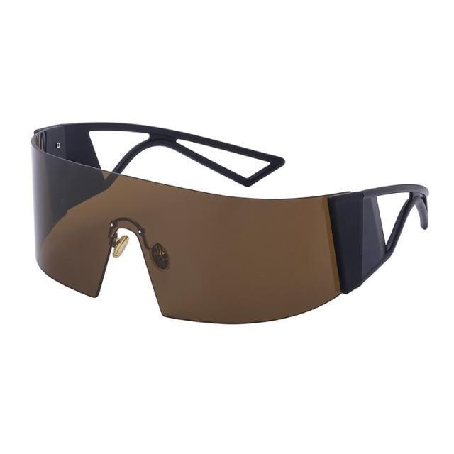 Rimless Rectangle Sports Sunglasses – UV400 Polarized