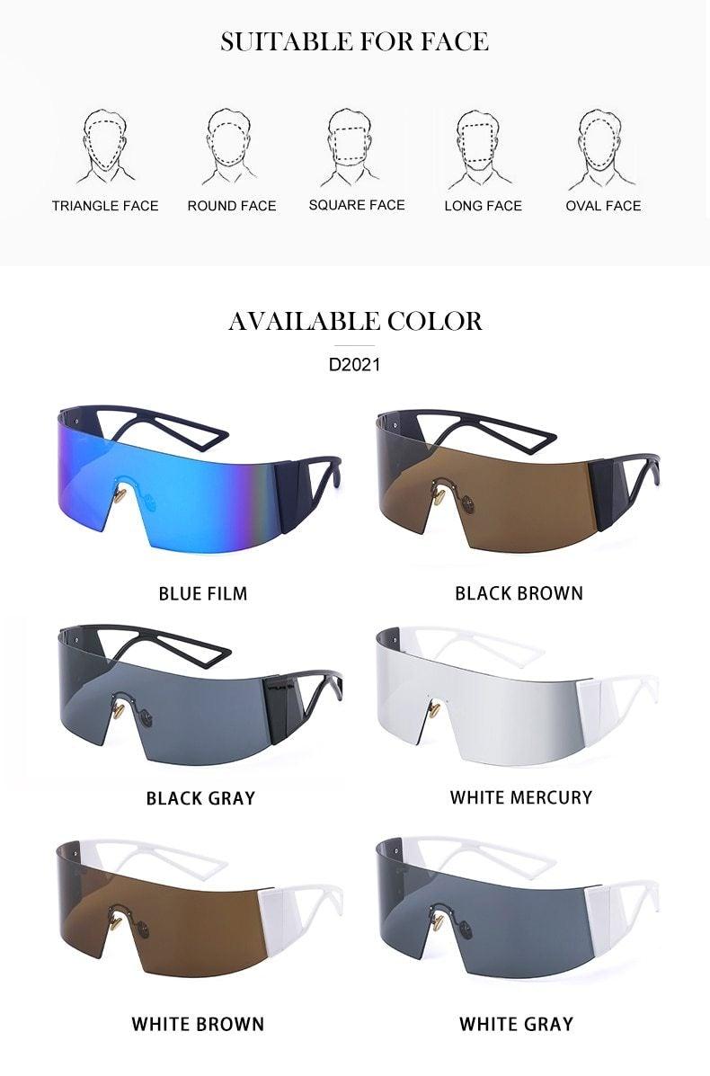 Rimless Rectangle Sports Sunglasses – UV400 Polarized