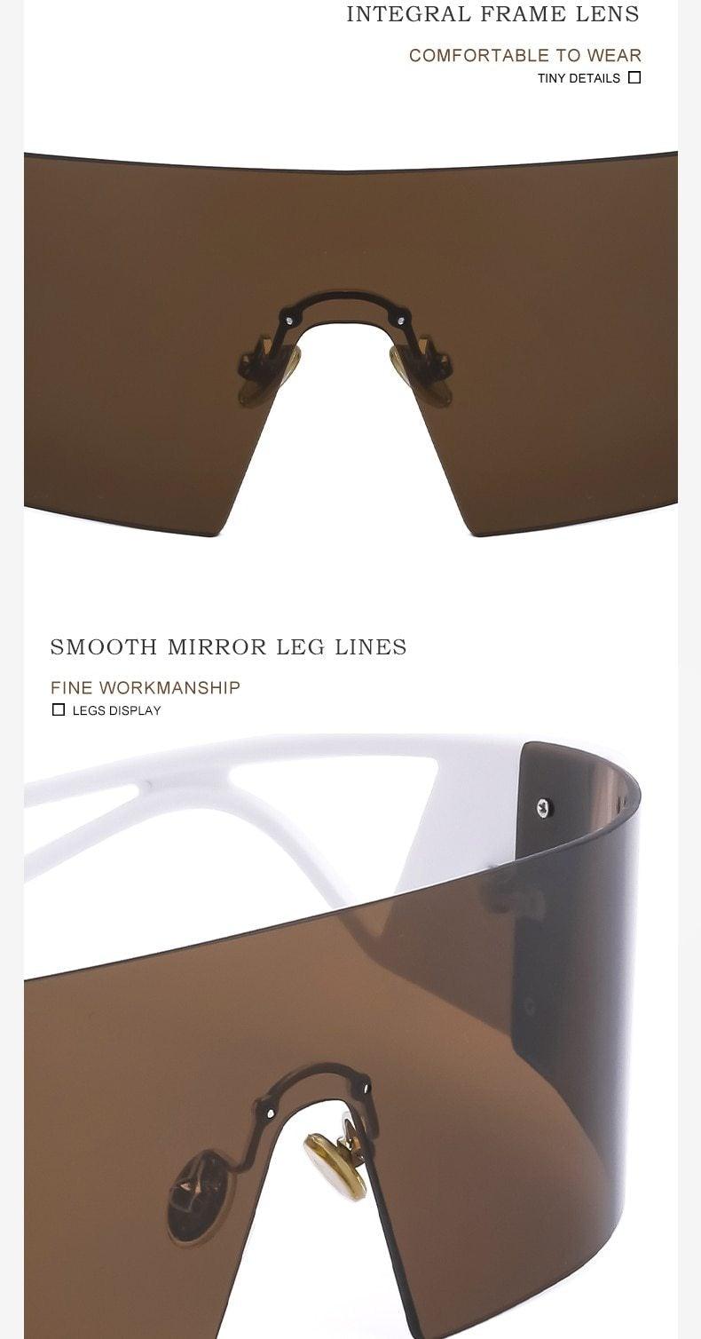 Rimless Rectangle Sports Sunglasses – UV400 Polarized